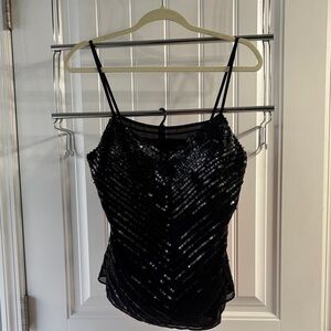 Black Sequin Women's Top